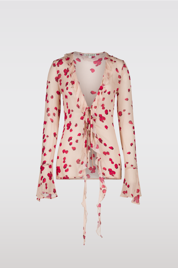 Saemdi Chiffon Top - Nude Rose
