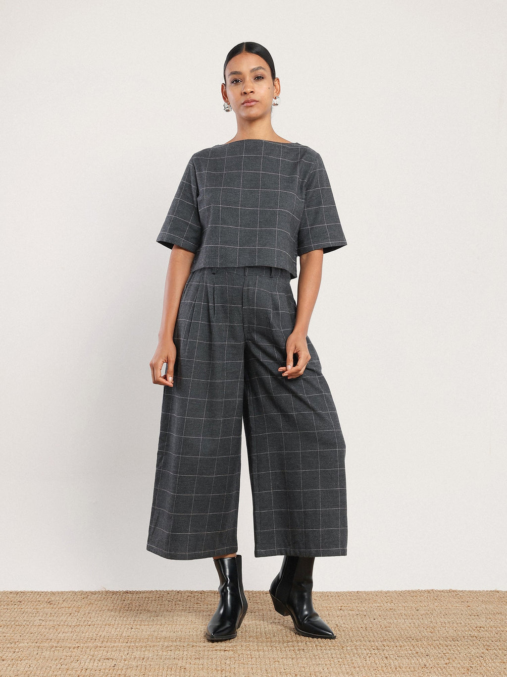NAZEERAH Sahla Trousers - Smoke