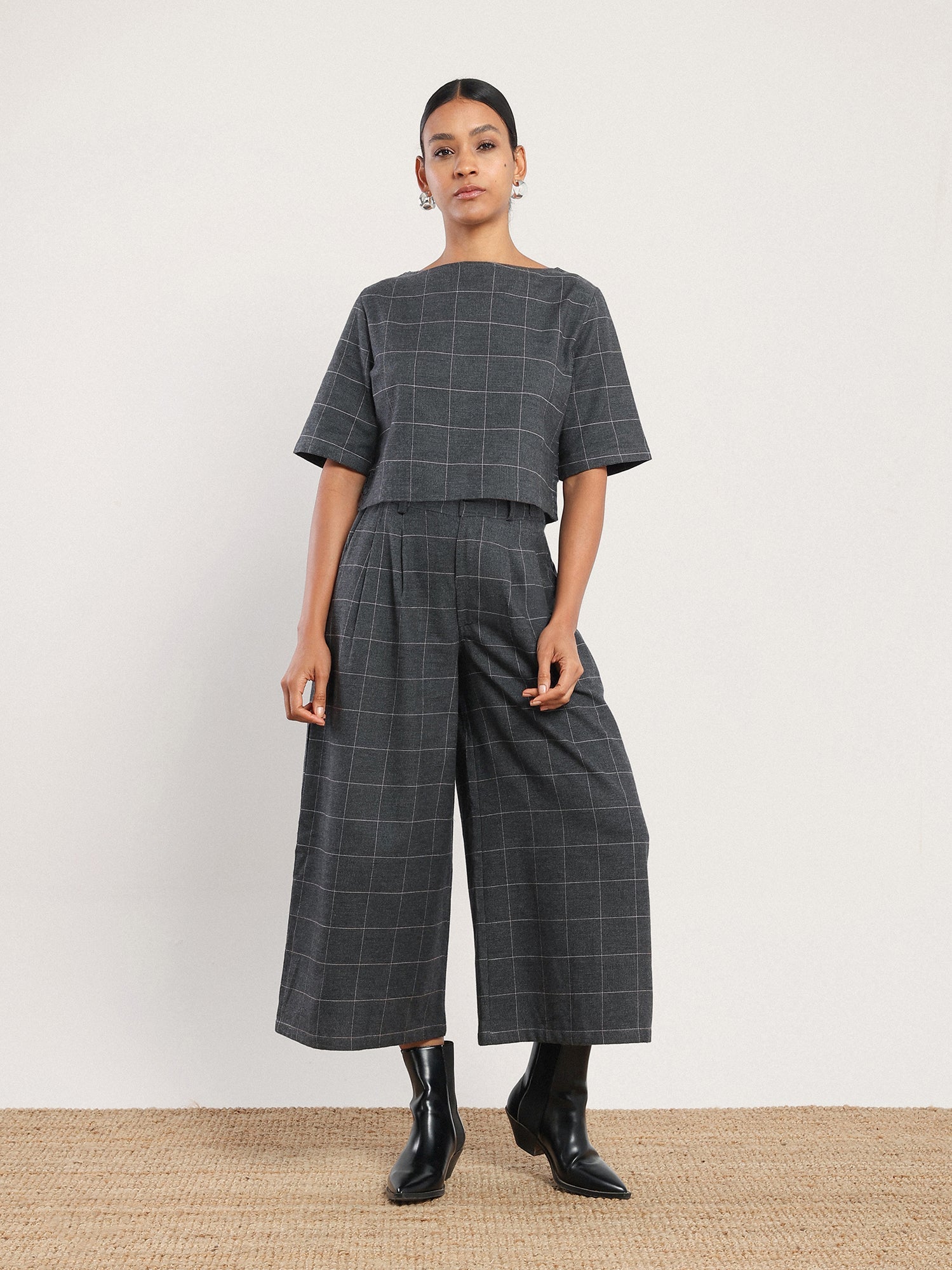 NAZEERAH Sahla Trousers - Smoke