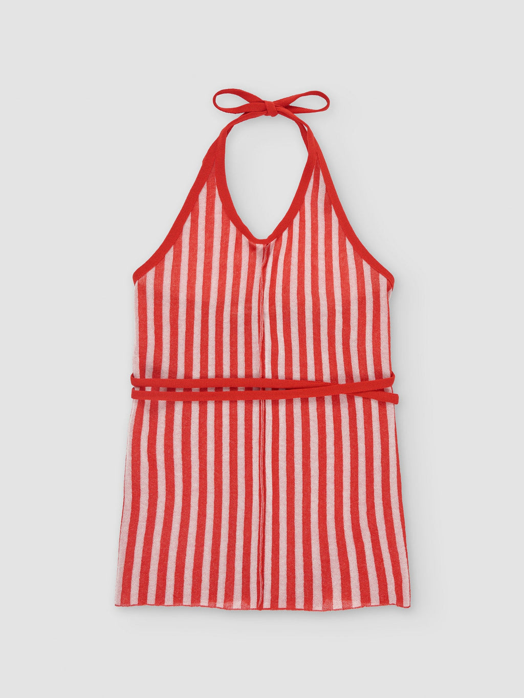 Rus Sakkaku Striped Apron Top - Tomate
