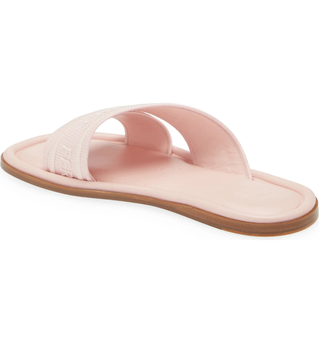 Salvatore Ferragamo Womens Laurene Logo Slide Sandals - Pink