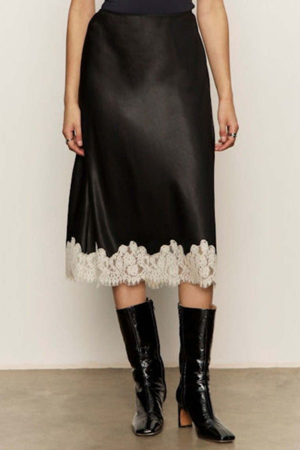 Sanctuary One of a Kind Satin Midi Skirt