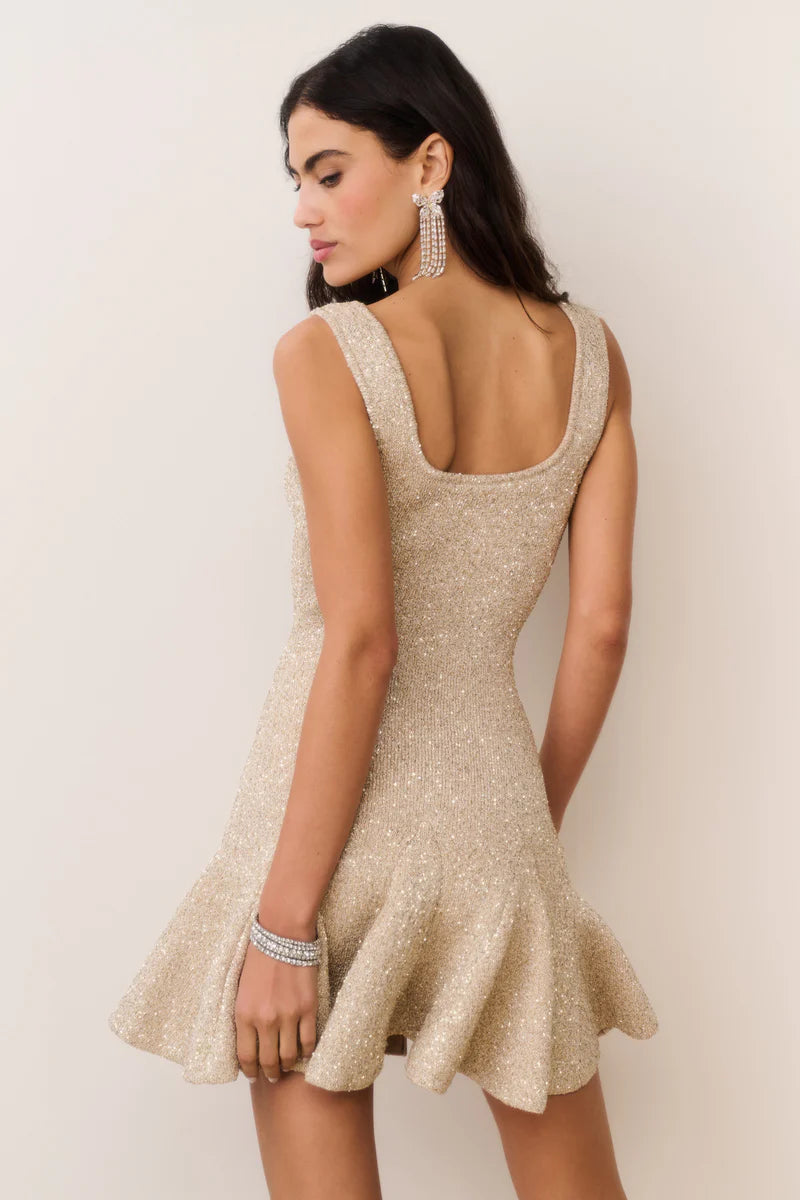 LoveShackFancy Sarajane Dress - Honey Gold