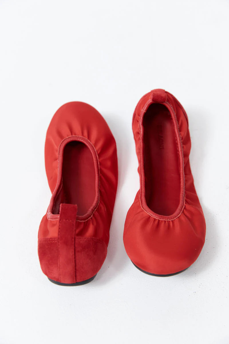 St. Agni Satin Ballet Flat