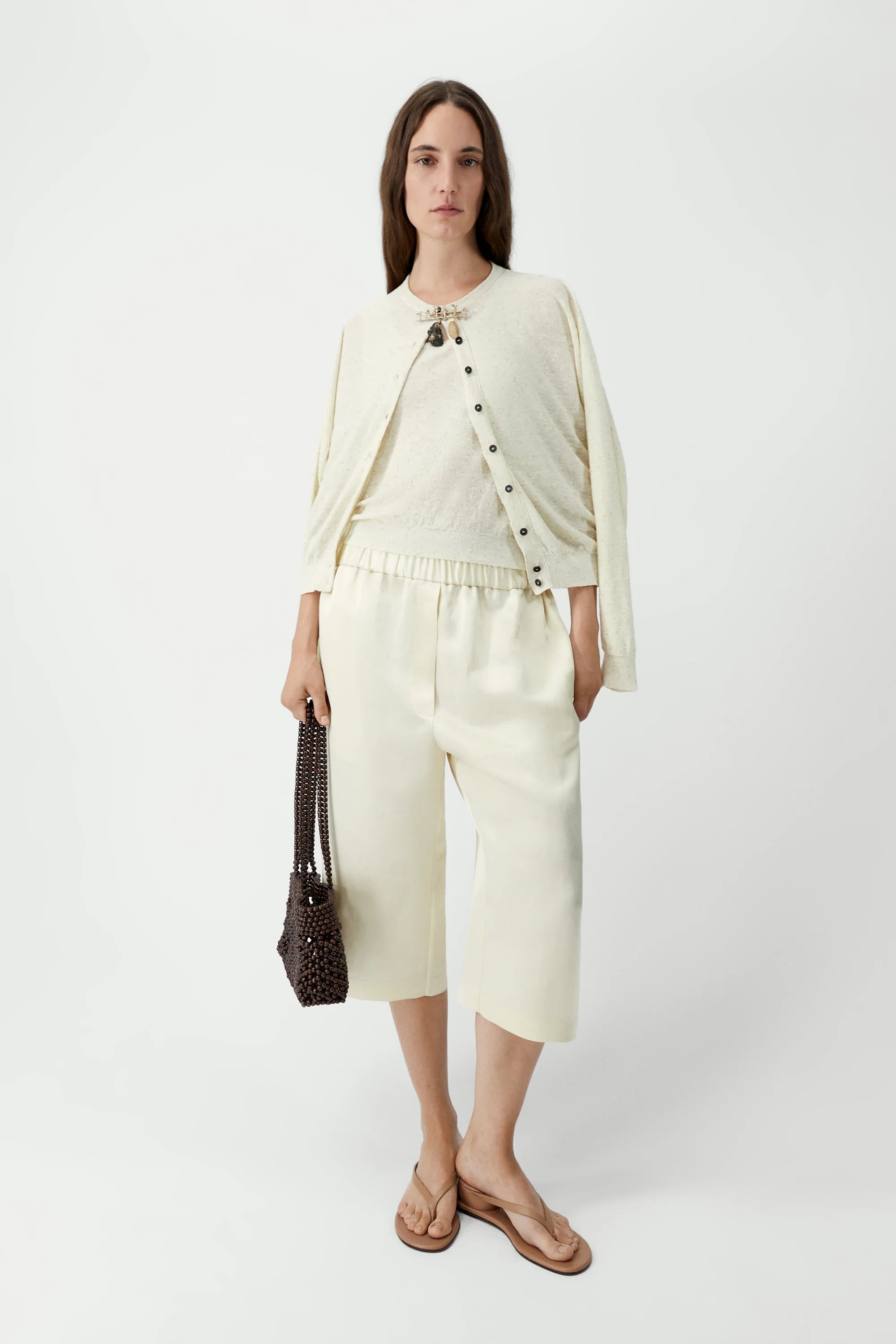 Cordera Satin Capri Pants