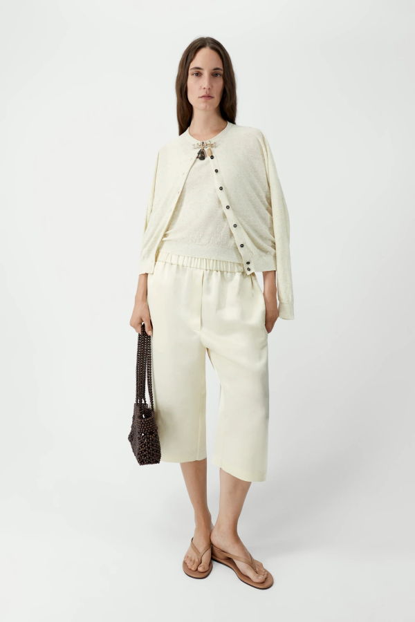 Cordera Satin Capri Pants
