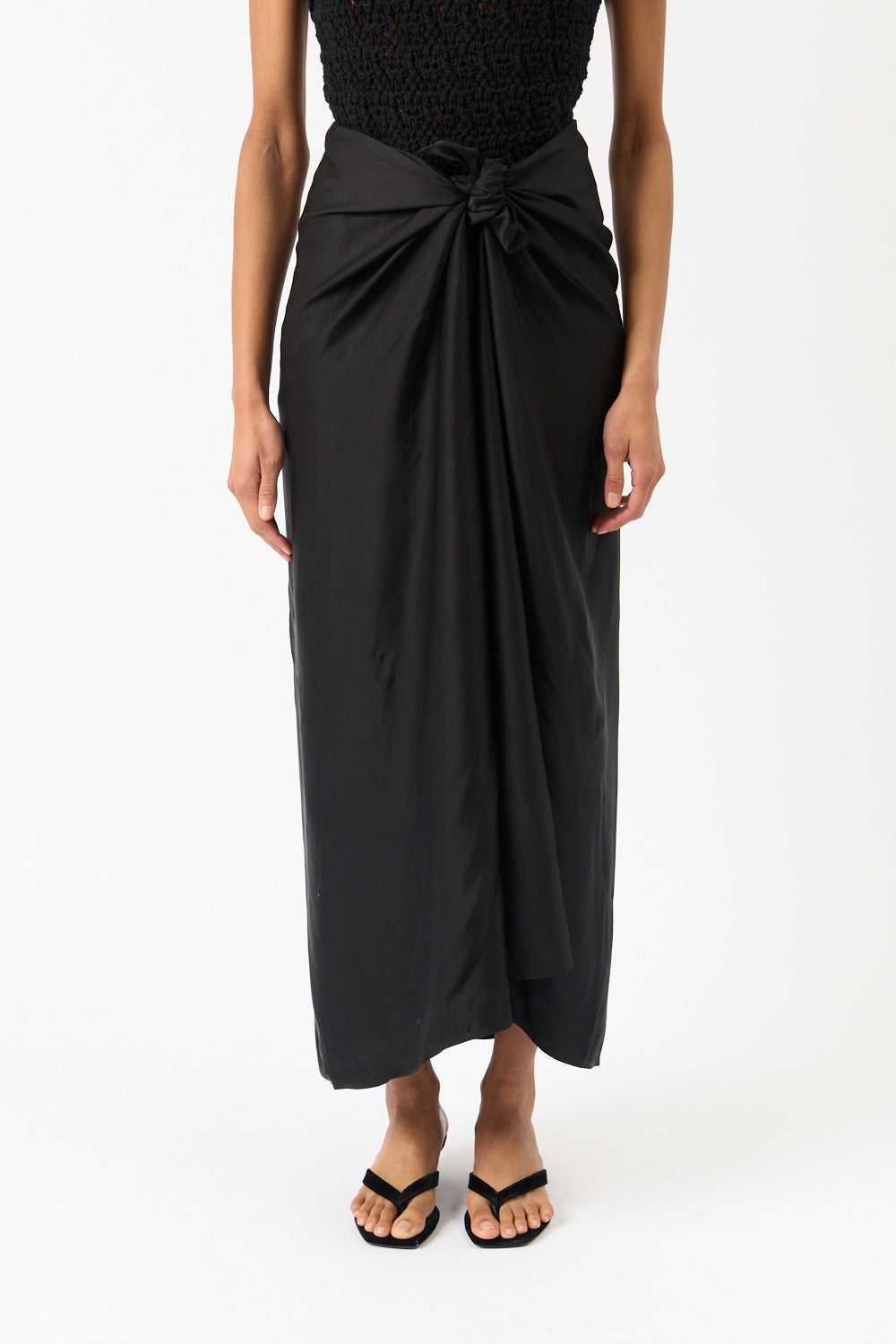 Totême Satin Knot Skirt