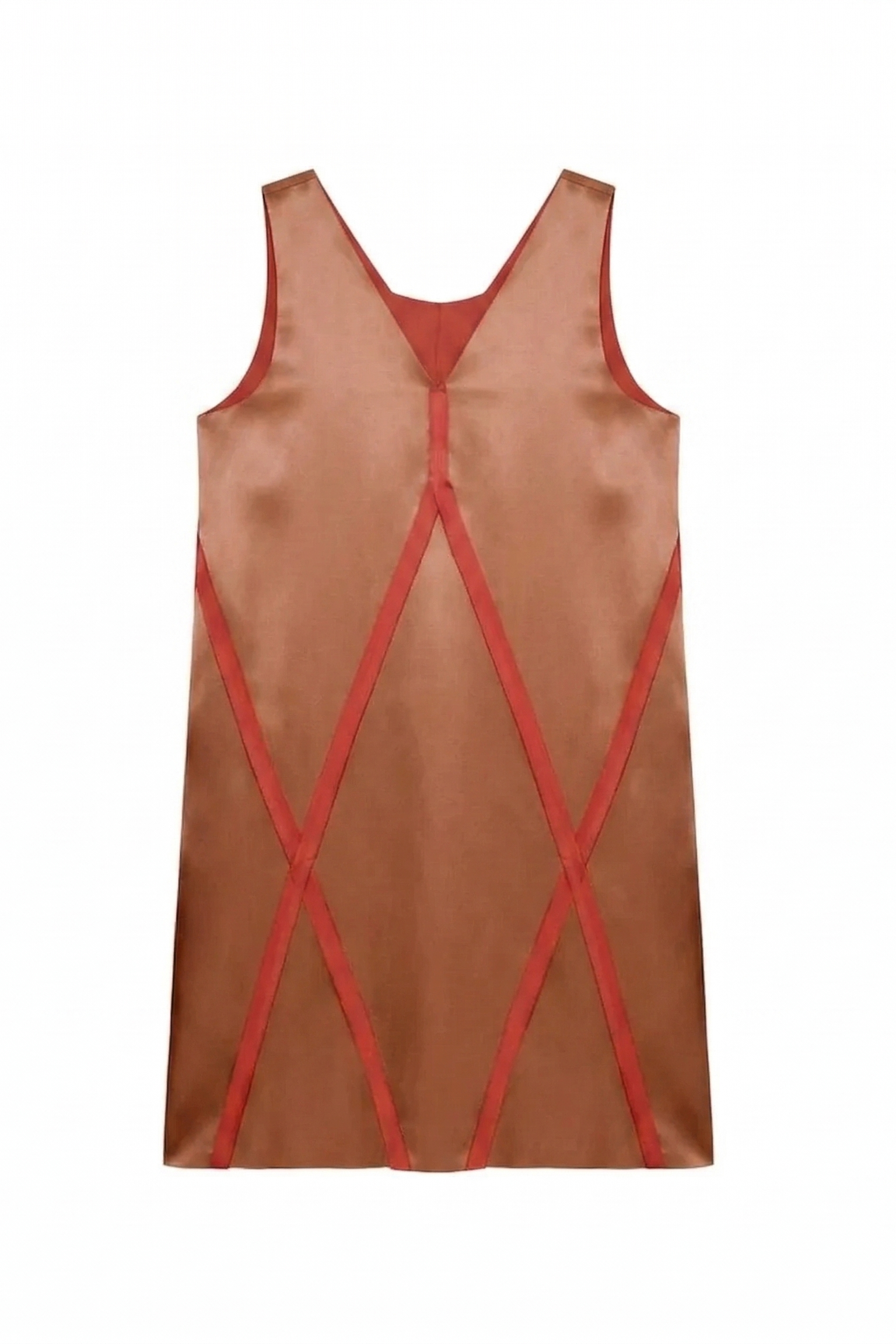 Maison Margiela Satin Seamed Sleeveless Mini Dress