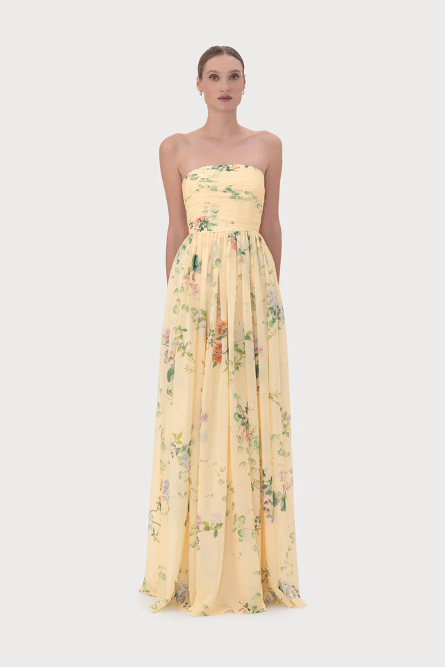 Sau Lee Camille Dress - Soft Yellow