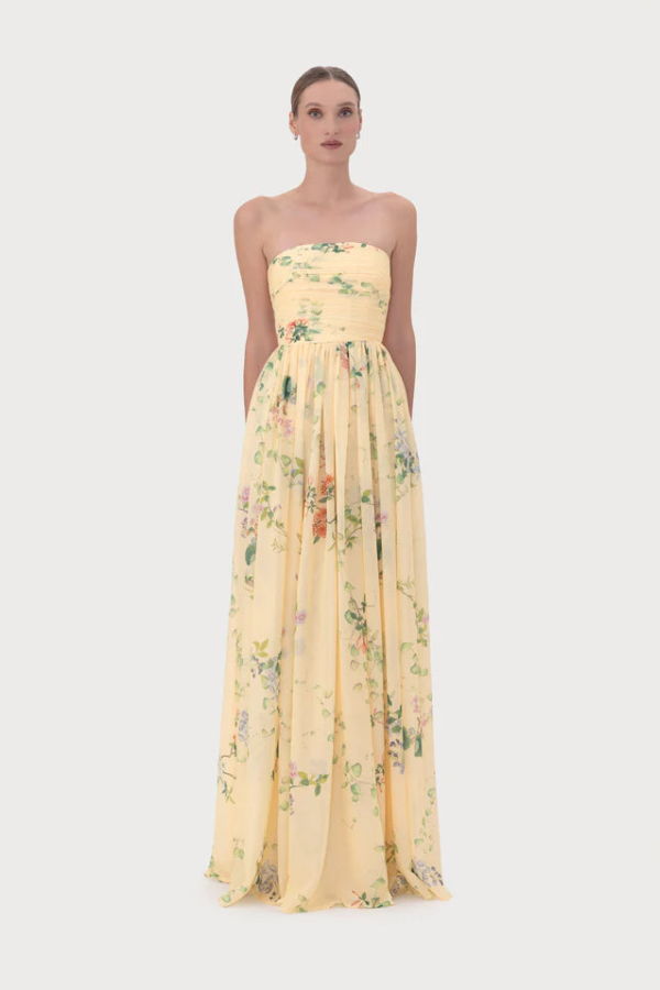 Sau Lee Camille Dress - Soft Yellow