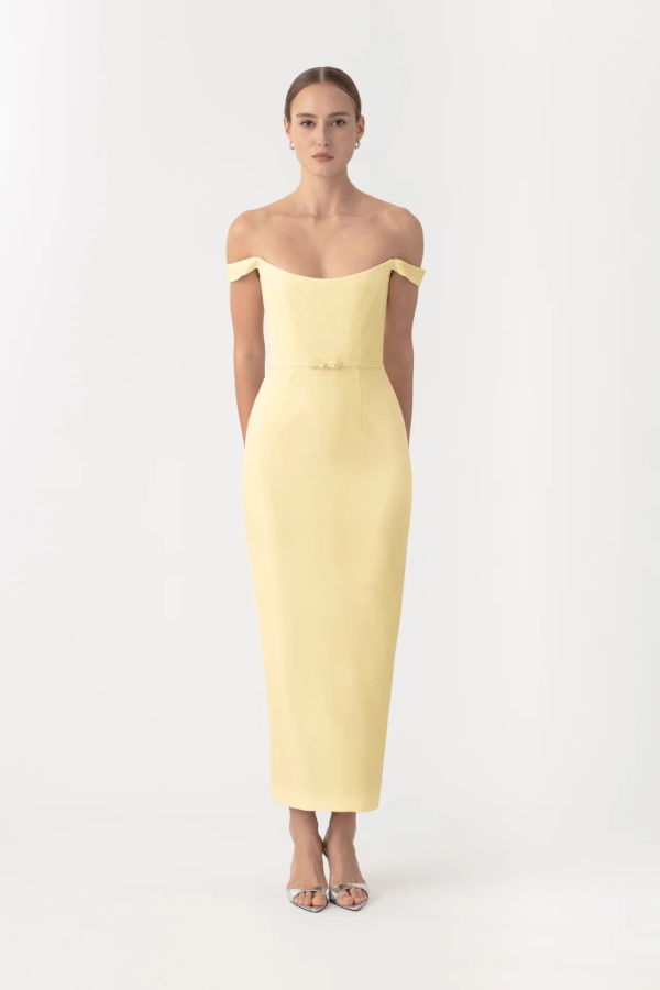 Sau Lee Robyn Dress - Pale Yellow