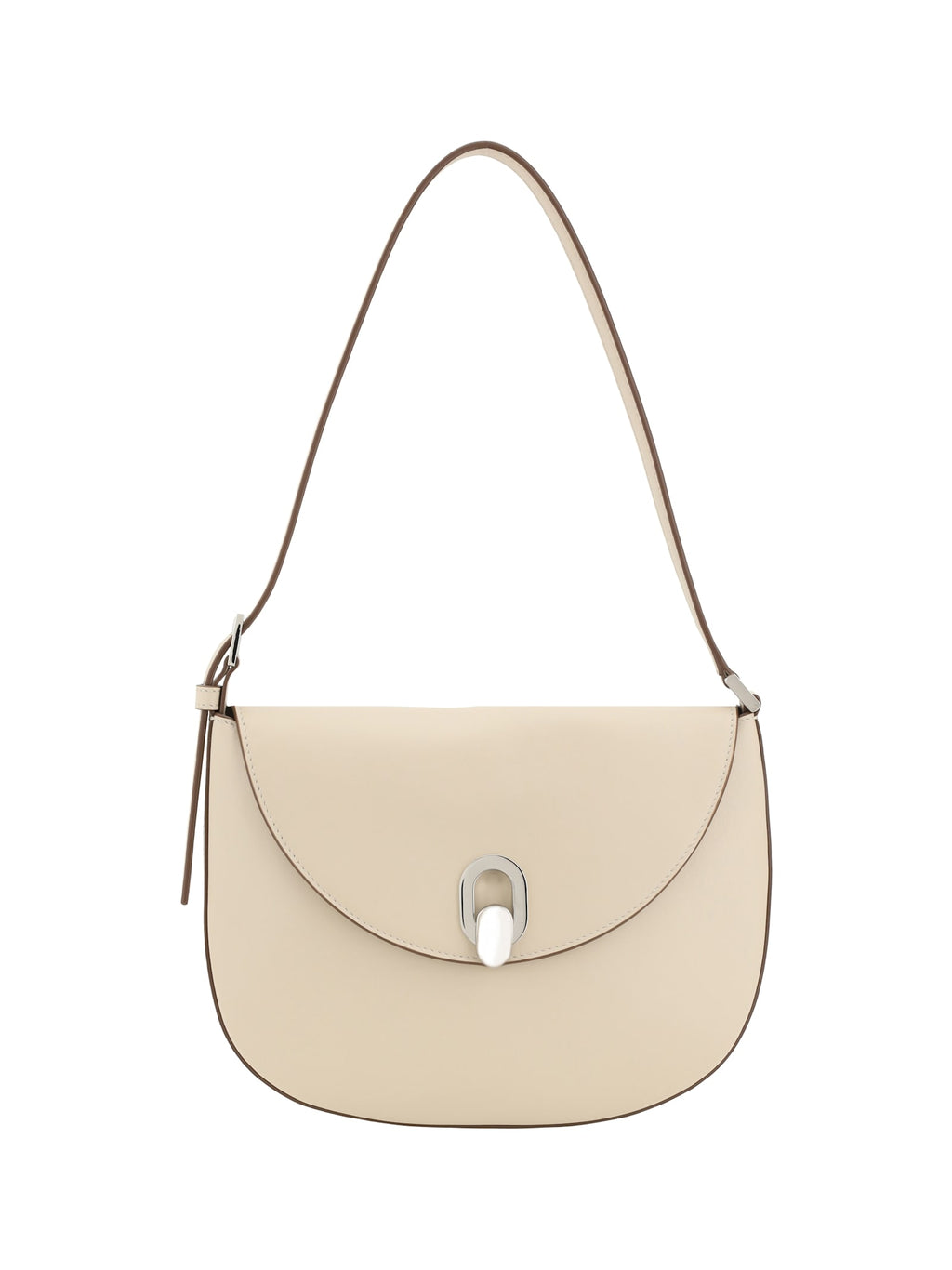 SAVETTE Tondo Leather Shoulder Bag - Neutrals