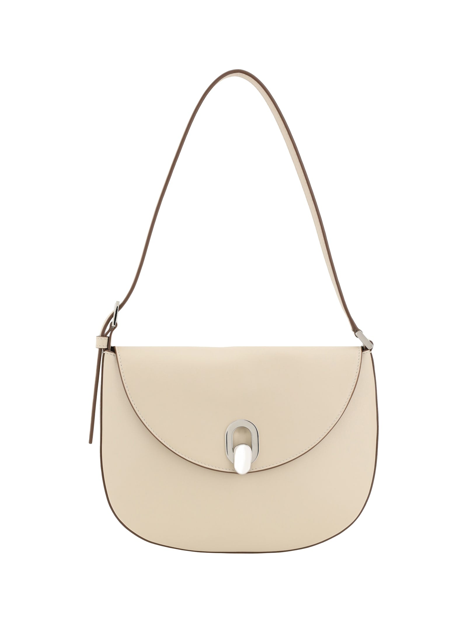 SAVETTE Tondo Leather Shoulder Bag - Neutrals