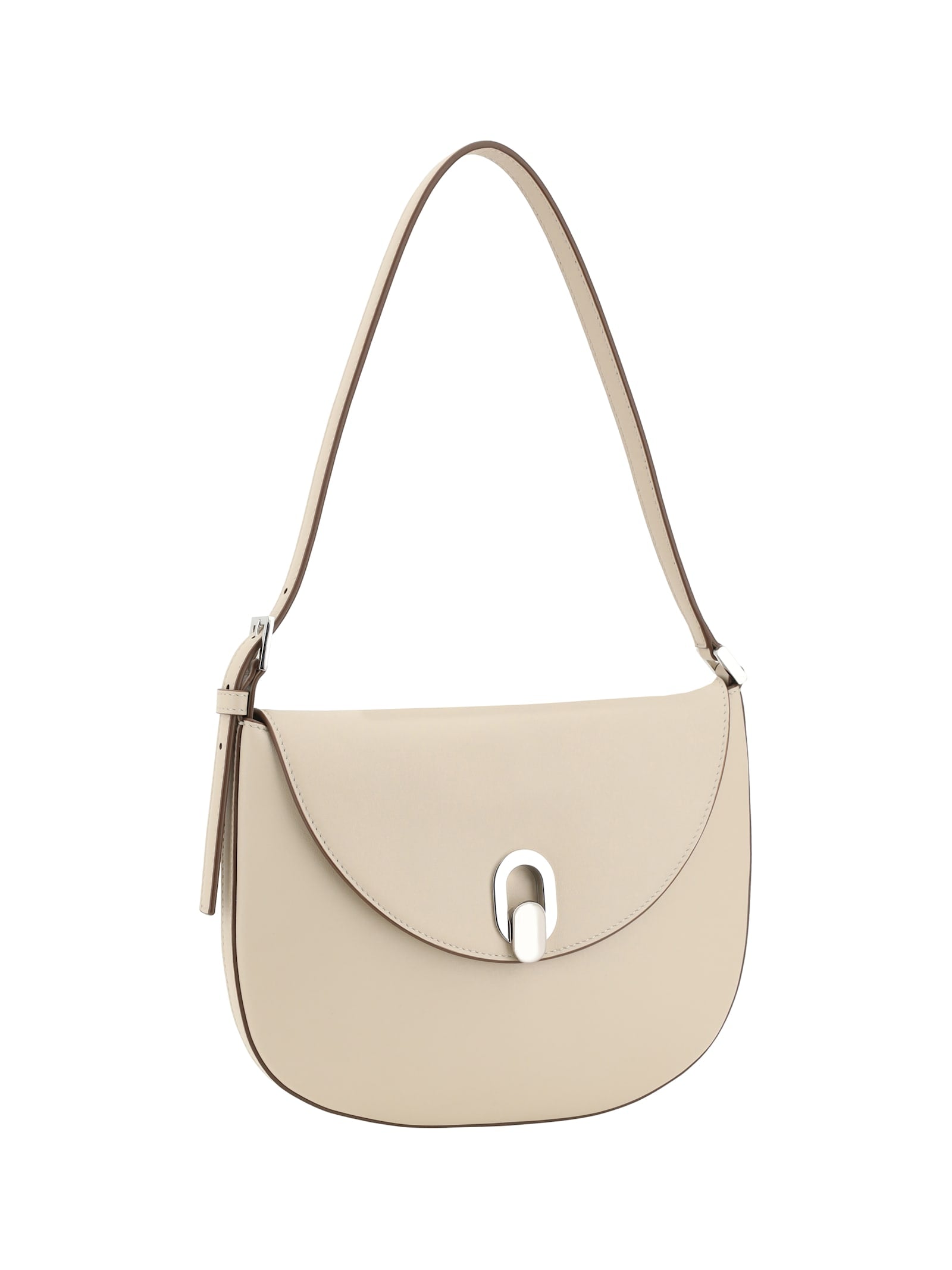 SAVETTE Tondo Leather Shoulder Bag - Neutrals