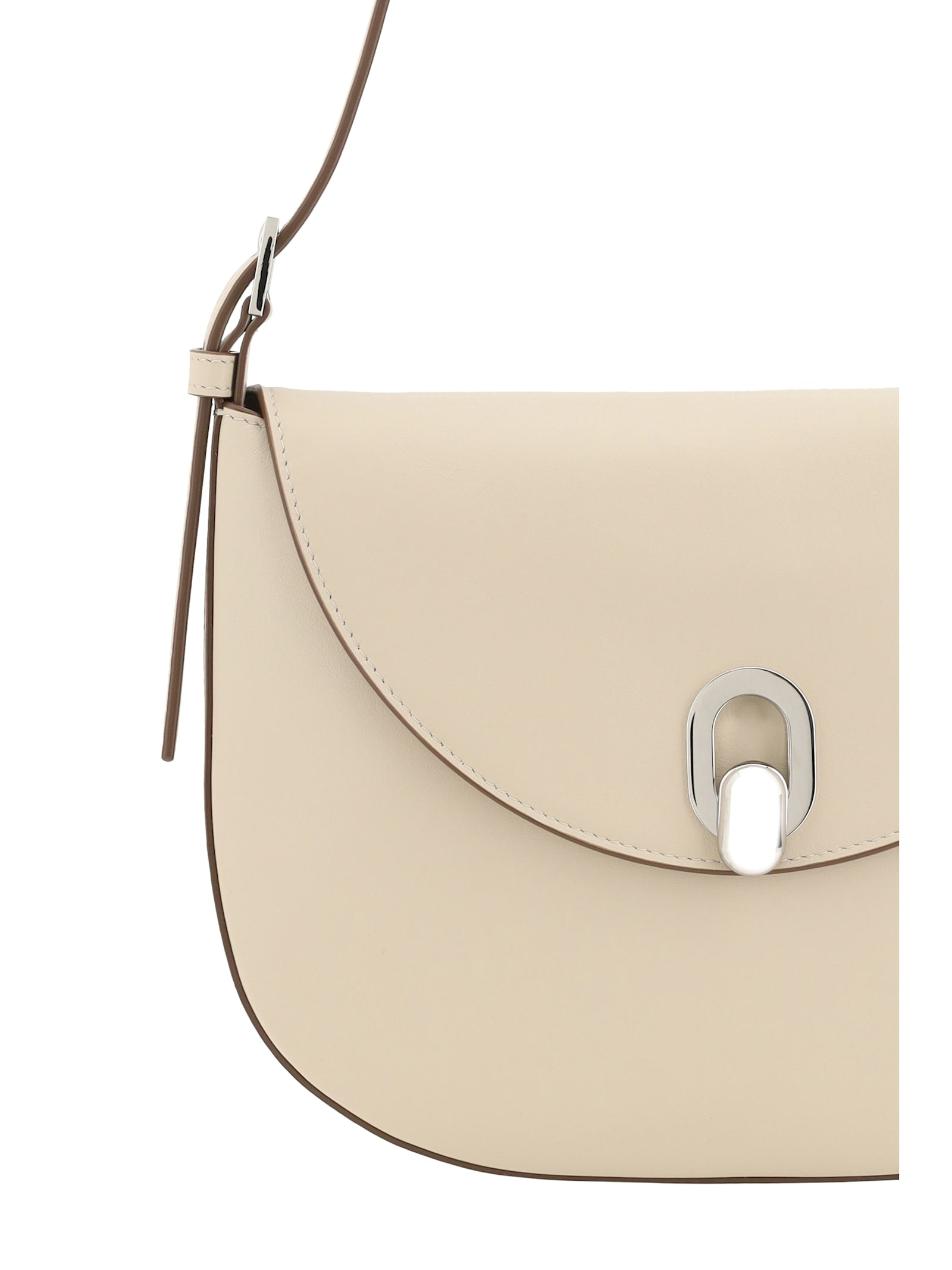 SAVETTE Tondo Leather Shoulder Bag - Neutrals