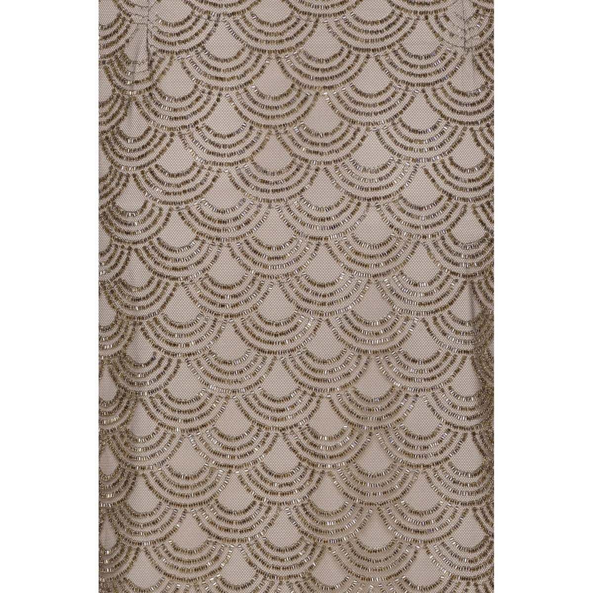 ROTATE Birger Christensen Scallop Sequin Midi Skirt - Taupe