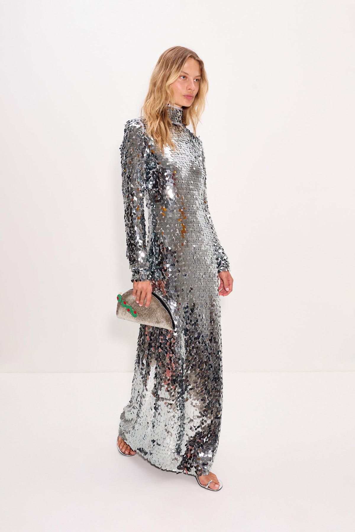 Simon Miller Sculpty Sequin Dress - Satellite Silver