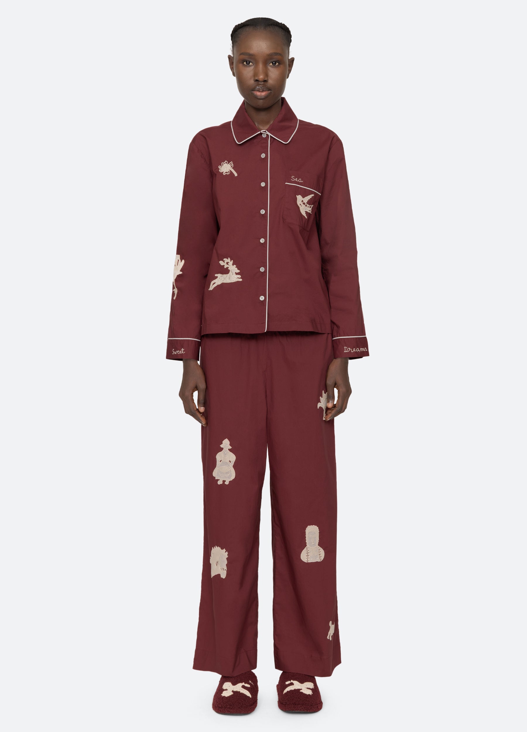 Sea NY Mika Pajama Set - Burgundy