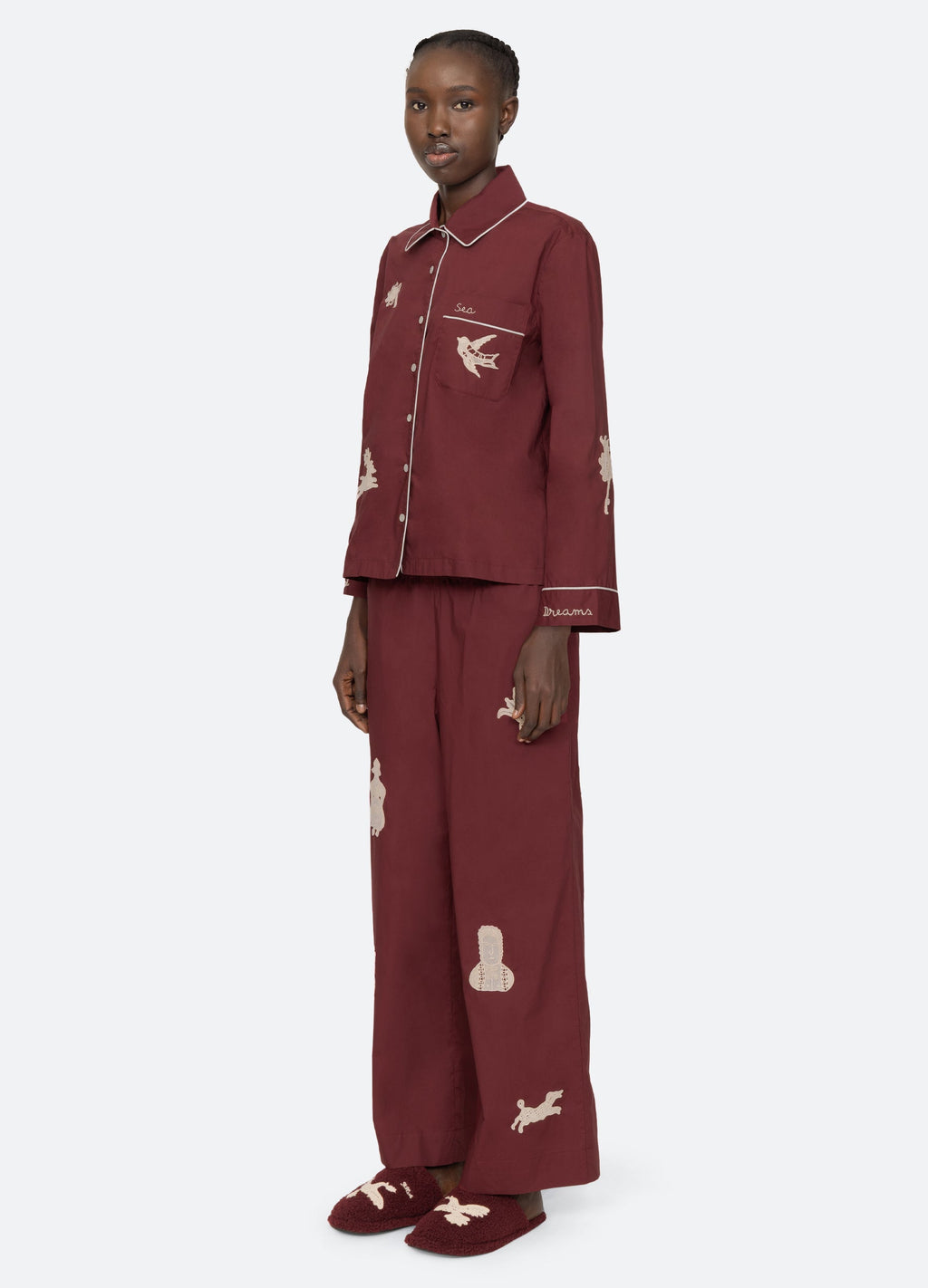 Sea NY Mika Pajama Set - Burgundy