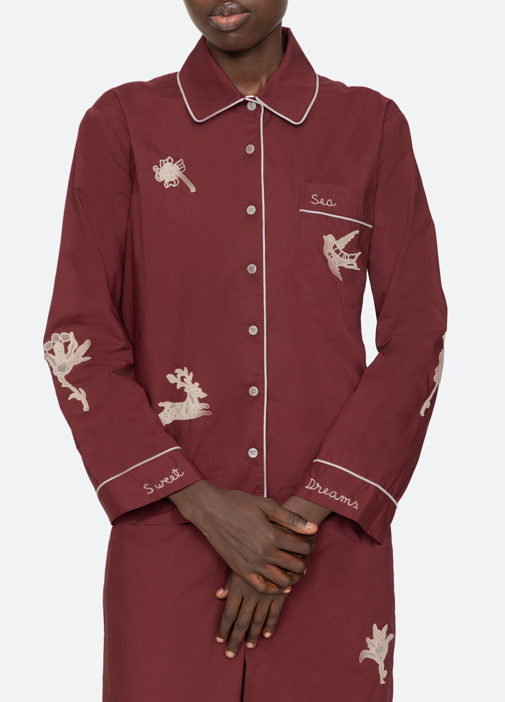 Sea NY Mika Pajama Set - Burgundy