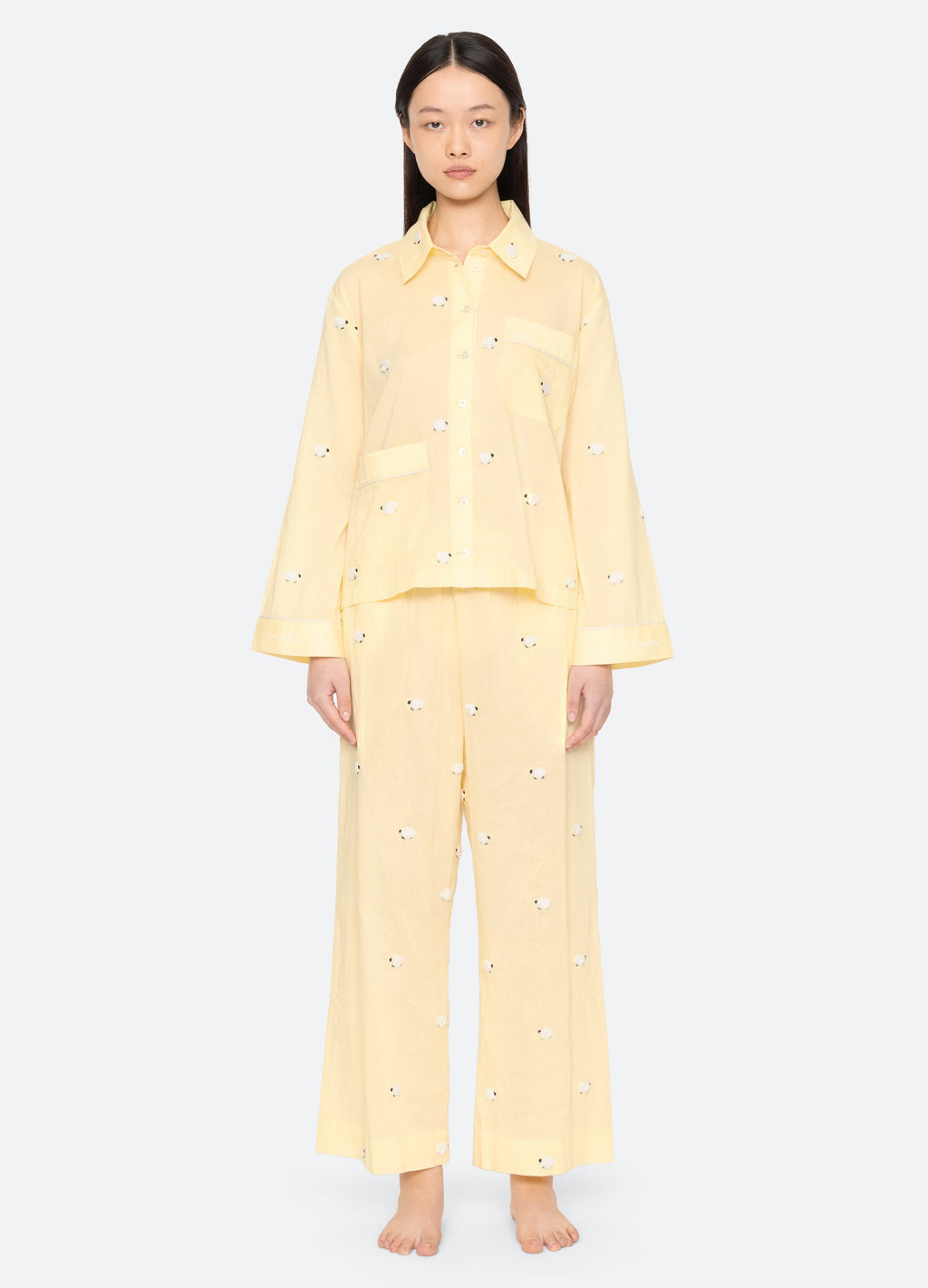 Sea NY Sheep PJ Set - Yellow