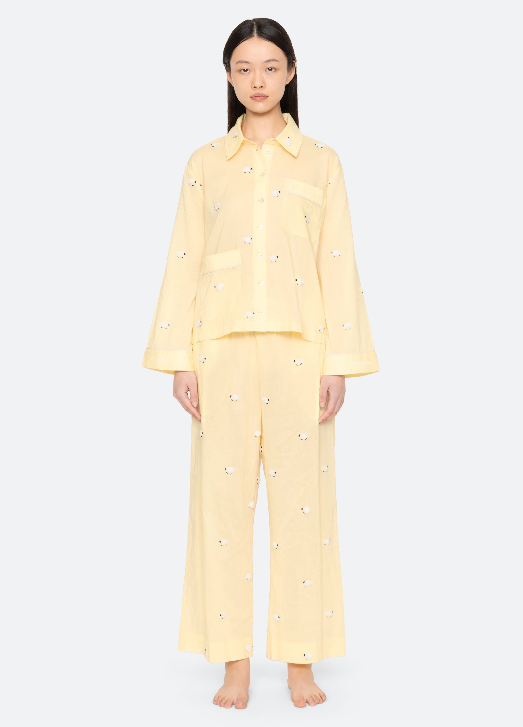 Sea NY Sheep PJ Set - Yellow