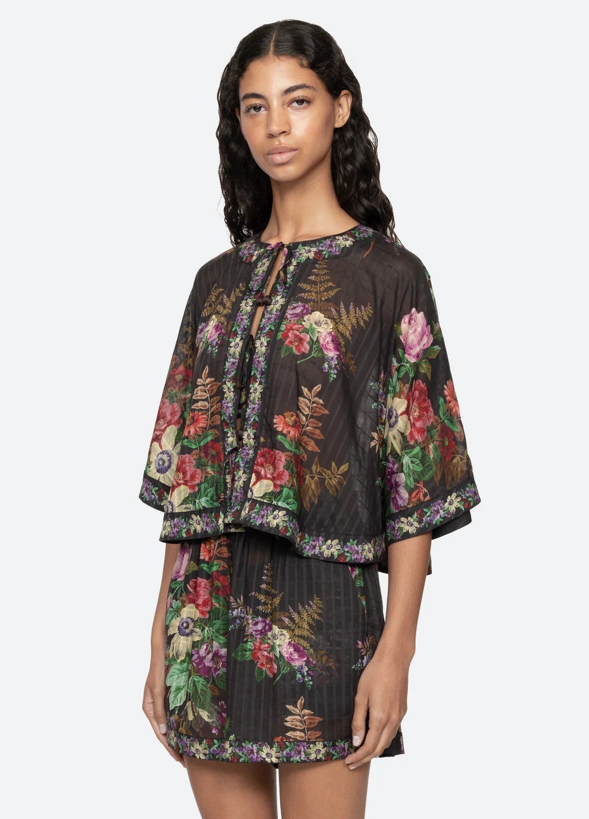 Sea NY Viktoria Print Tie Front Top