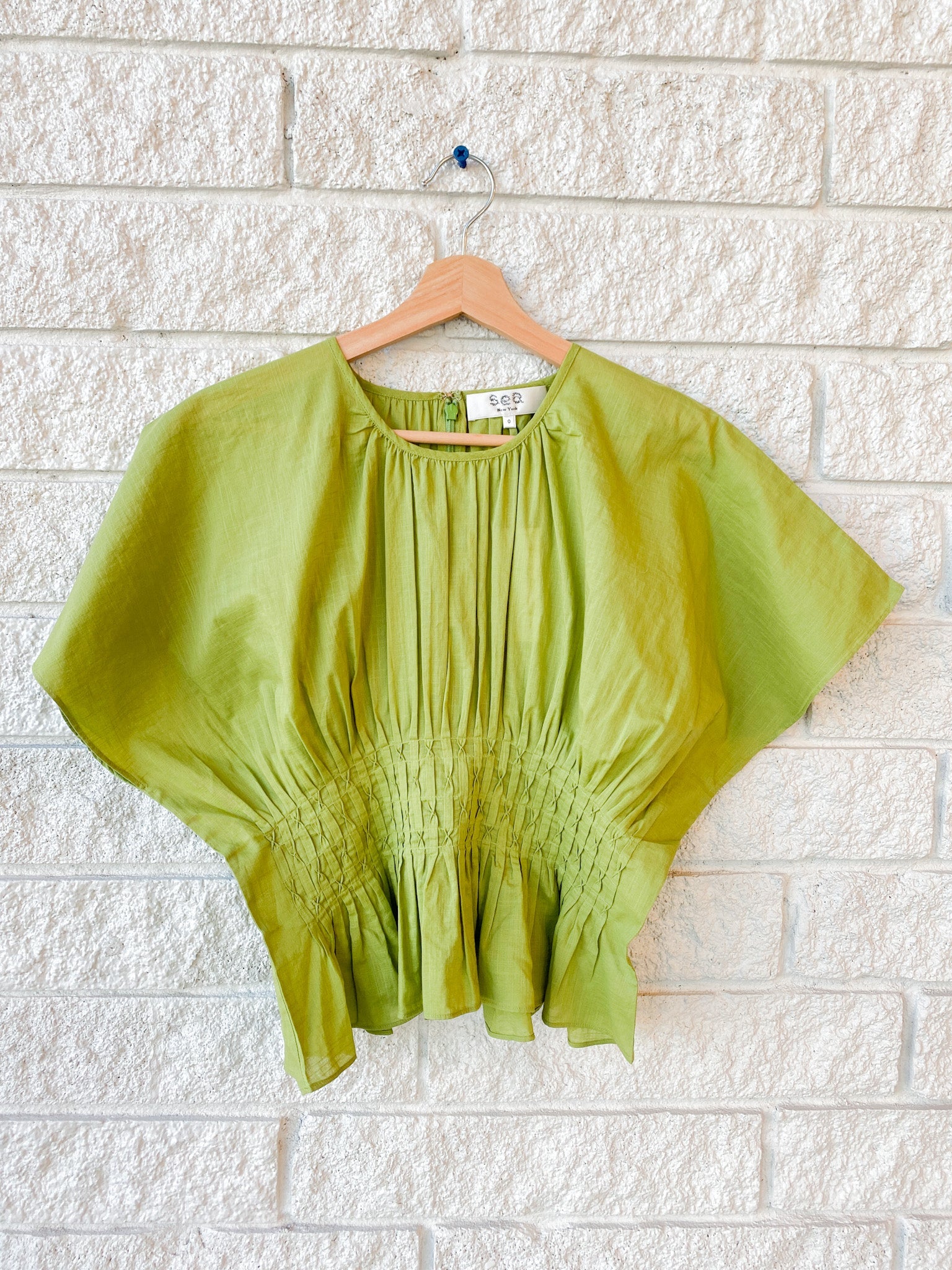 Sea NY Violet Short Sleeve Top - Green
