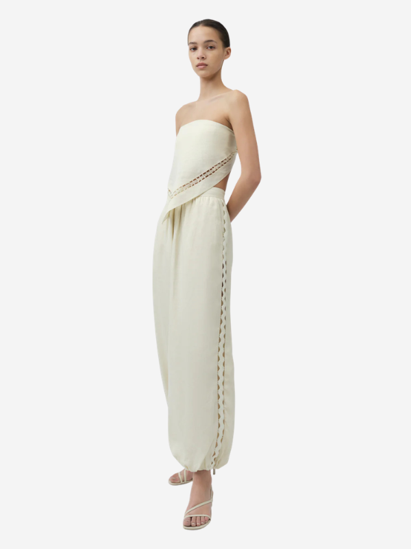 Jonathan Simkhai Selah Linen Lace Balloon Pant