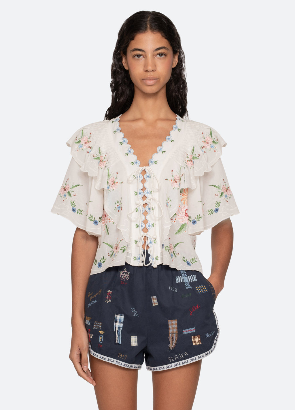 Sea NY Serafina S/S Top - Cream