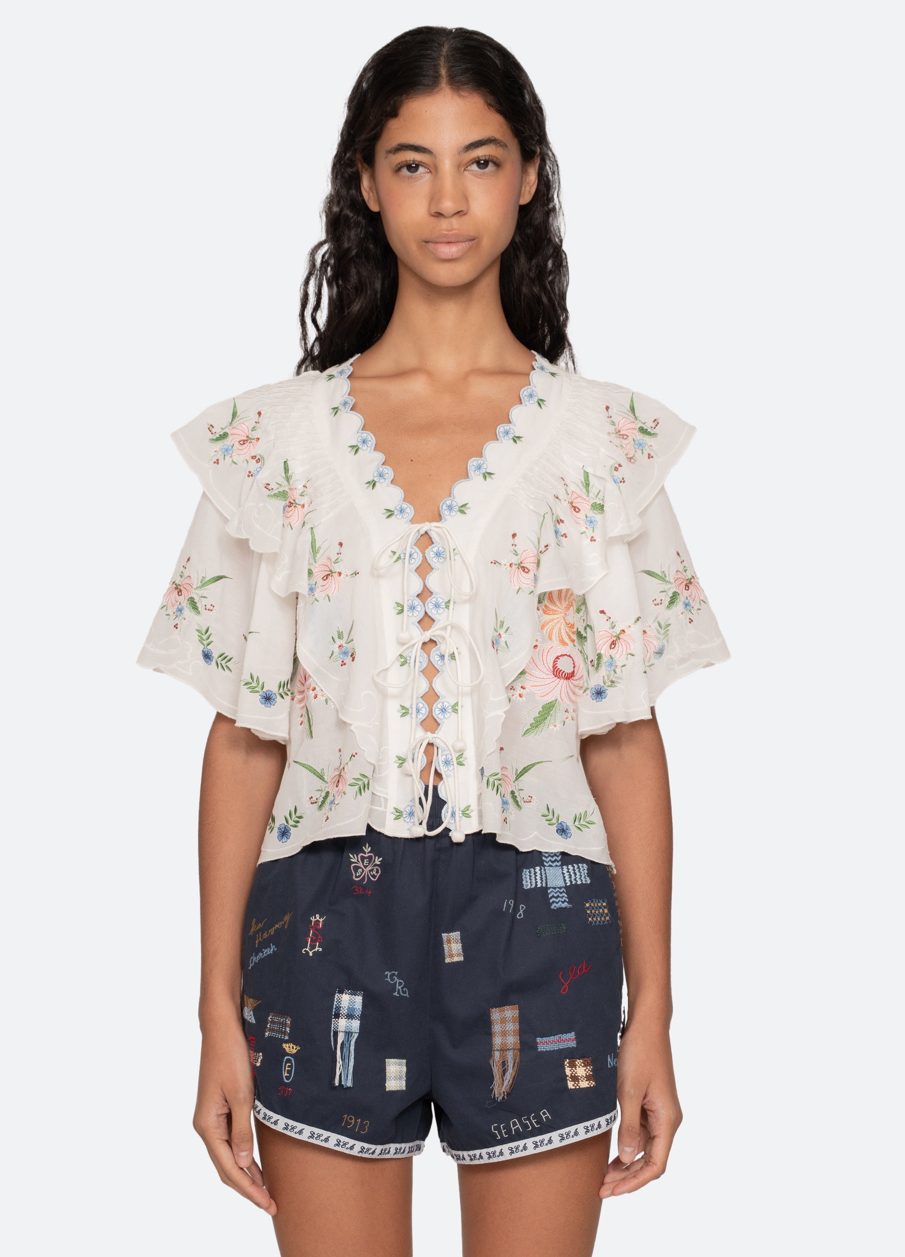 Sea NY Serafina S/S Top - Cream