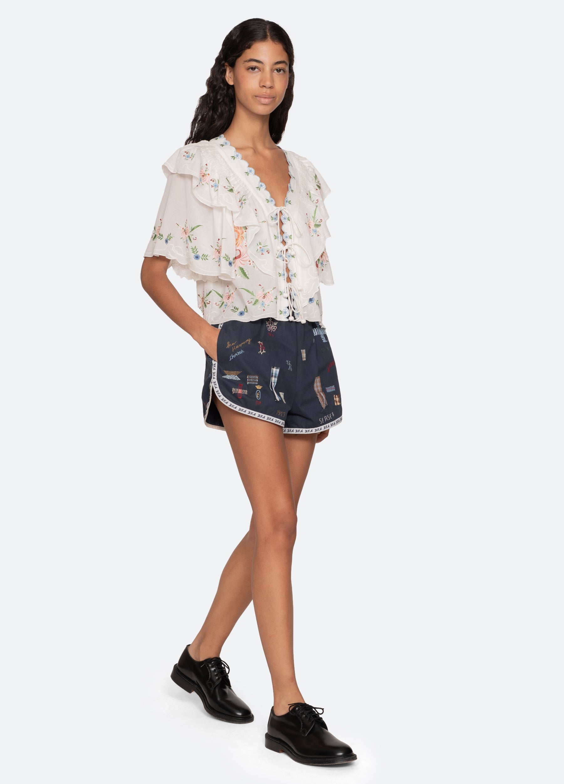 Sea NY Serafina S/S Top - Cream