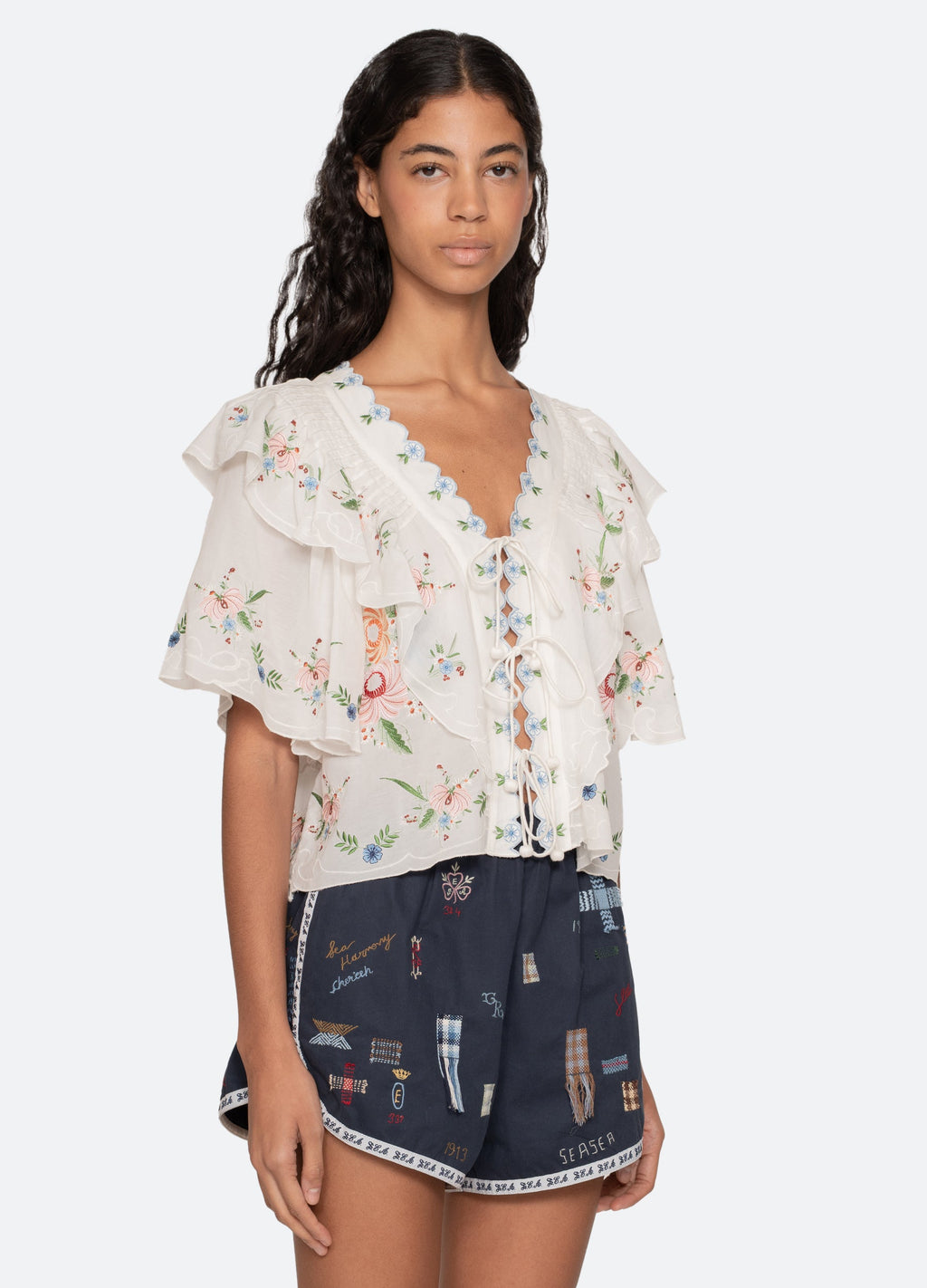 Sea NY Serafina S/S Top - Cream