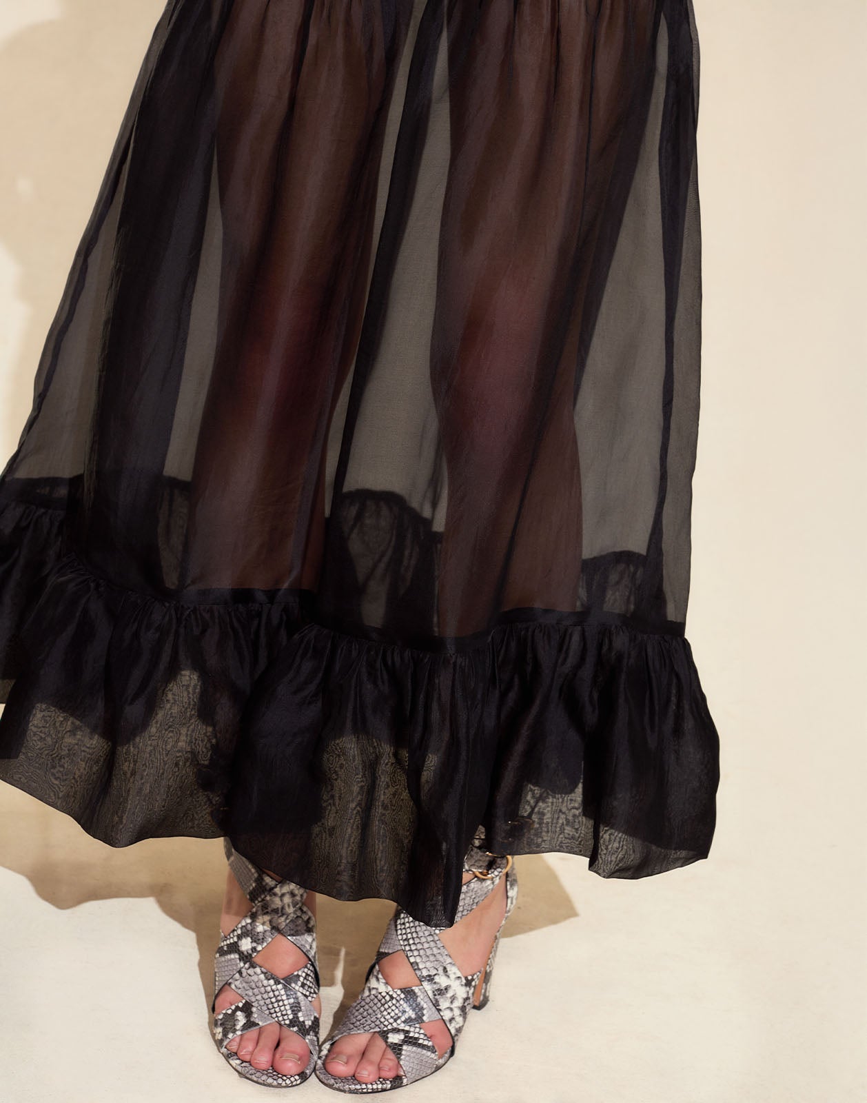 Cynthia Rowley Serafina Silk Skirt - Black