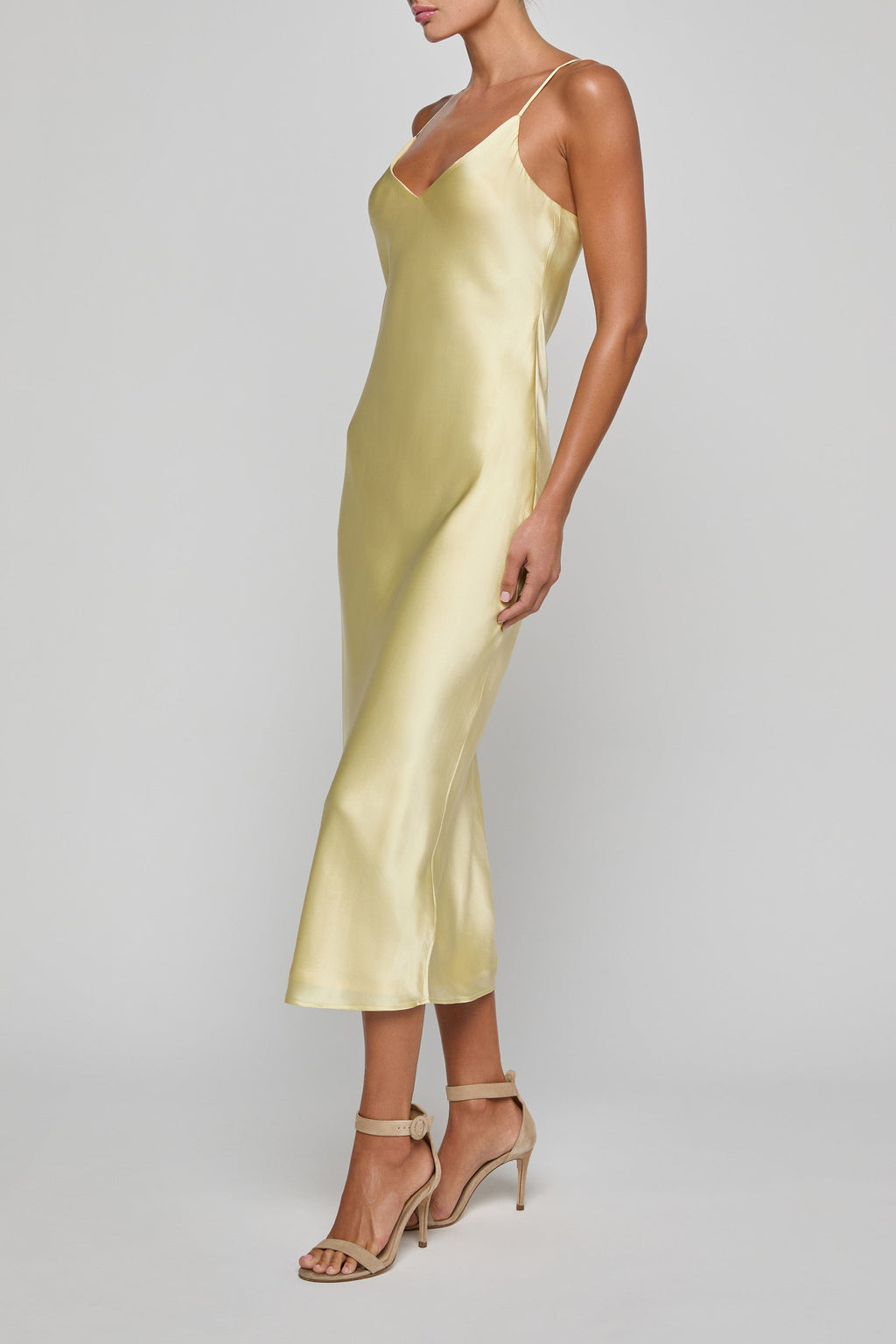 L'Agence Seridie Silk Slip Dress