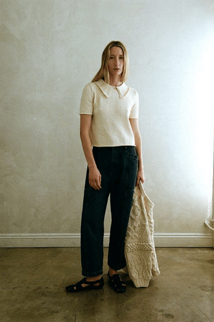 Shaina Mote Lace Collar Tee