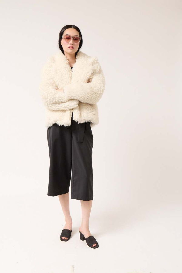 Colmillo de Morsa Shearling Jacket - Beige