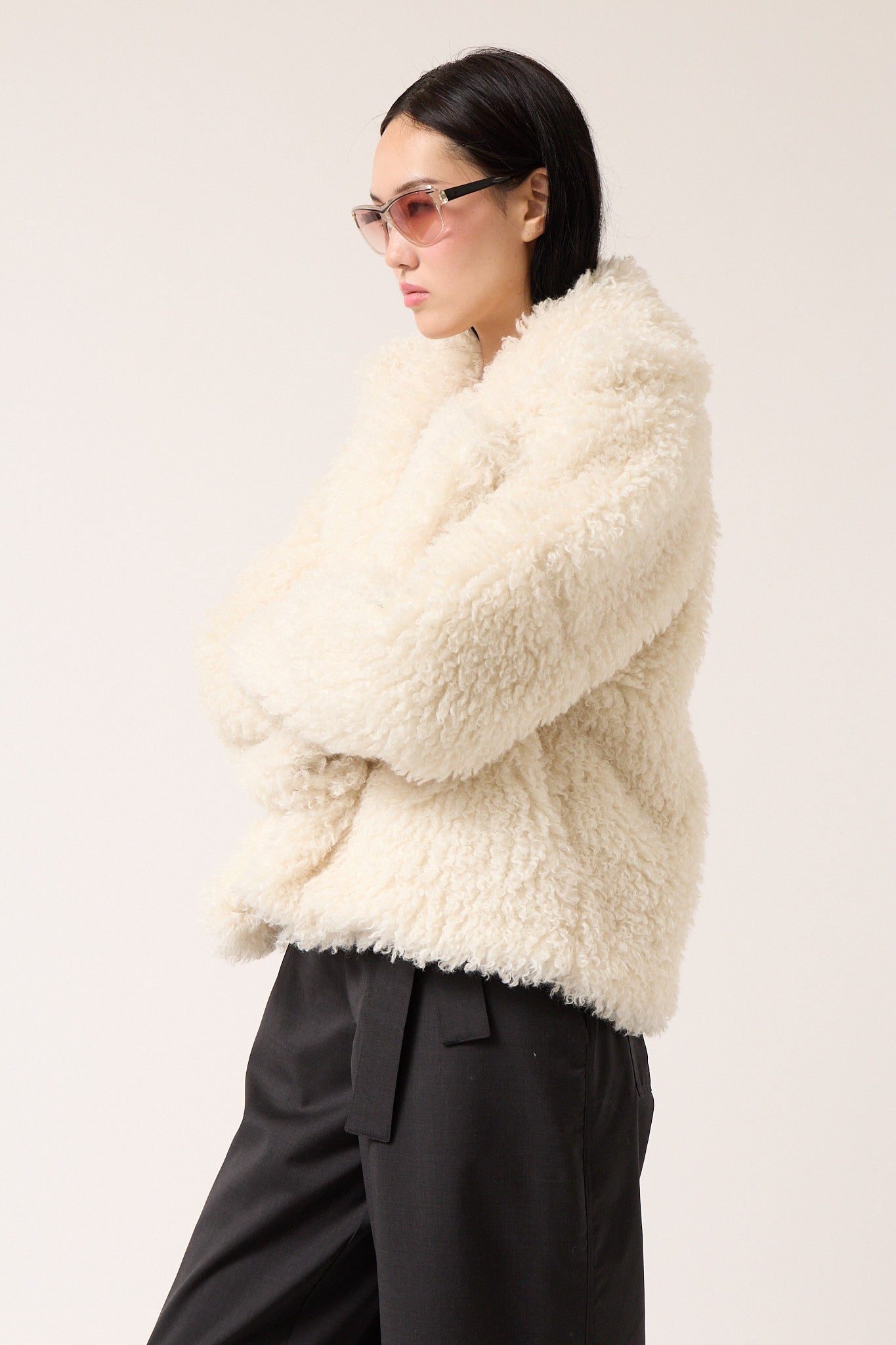 Colmillo de Morsa Shearling Jacket - Beige