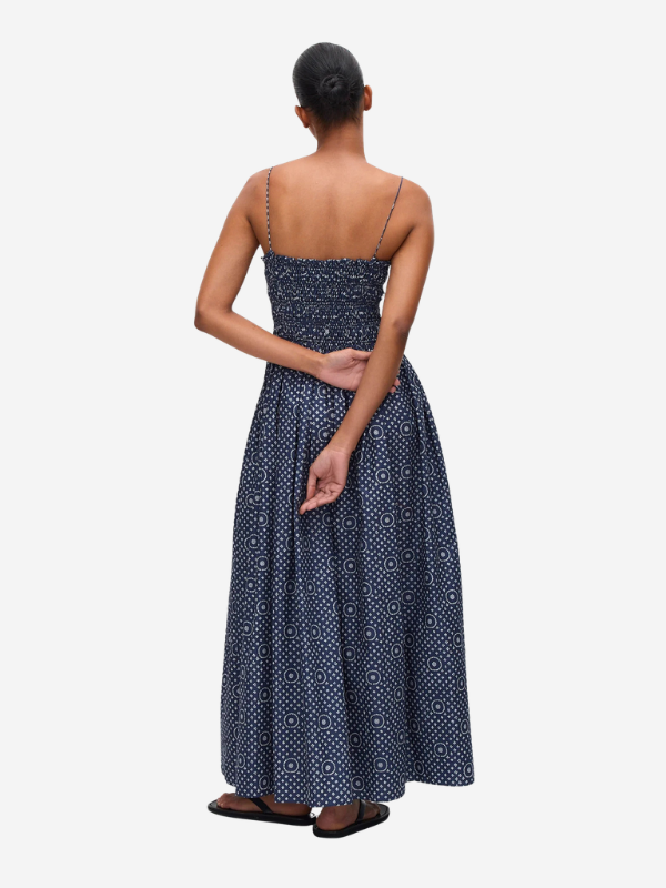 Matteau Shirred Bodice Dress - Blue