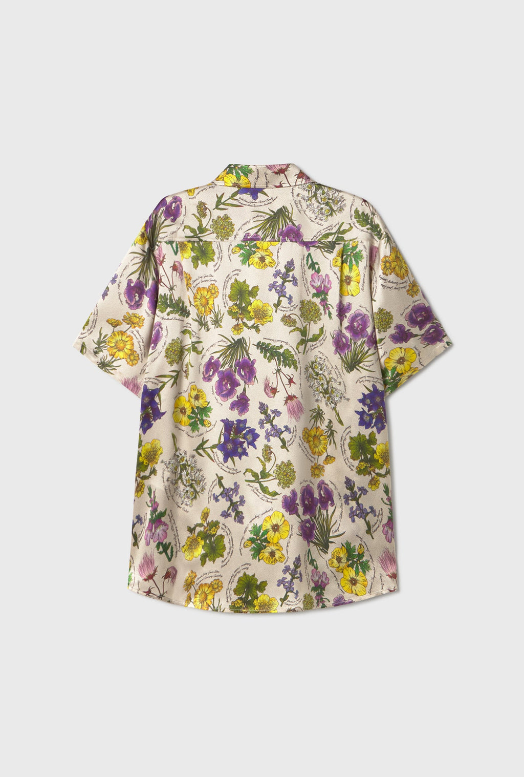 Silk Laundry Short Sleeve Boyfriend Shirt - Endangered Flowers