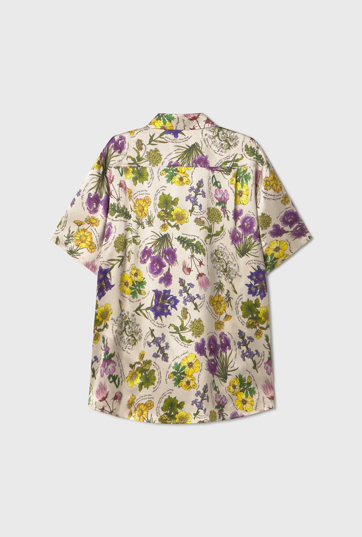 Silk Laundry Short Sleeve Boyfriend Shirt - Endangered Flowers