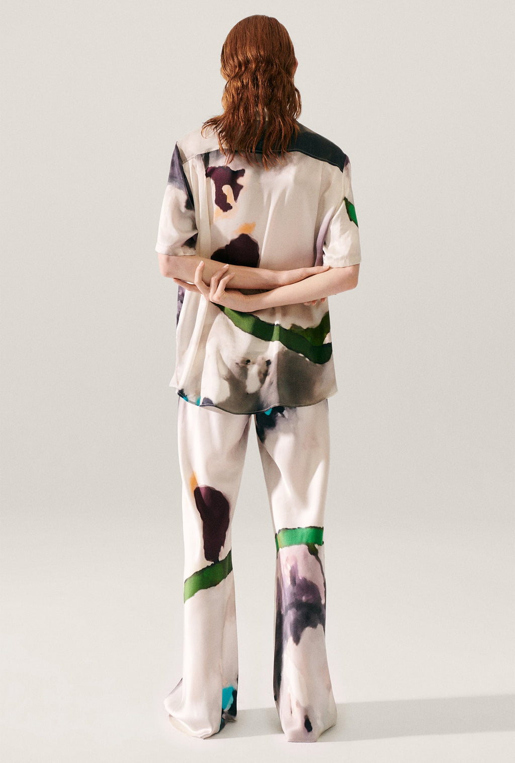 Silk Laundry Short Sleeve Boyfriend Shirt - Phosphate