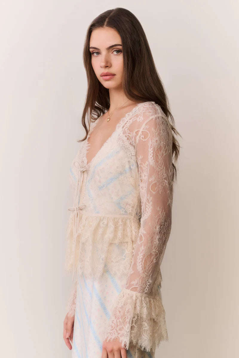 LoveShackFancy Siddie Top - Ivory