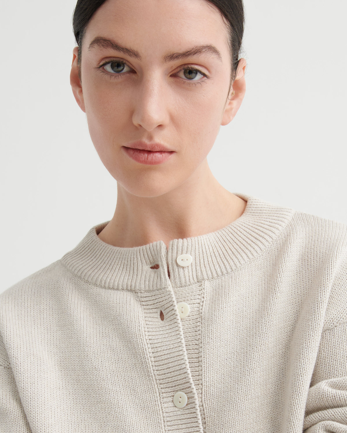 Kowtow Silhouette Cardigan - Oat Melange