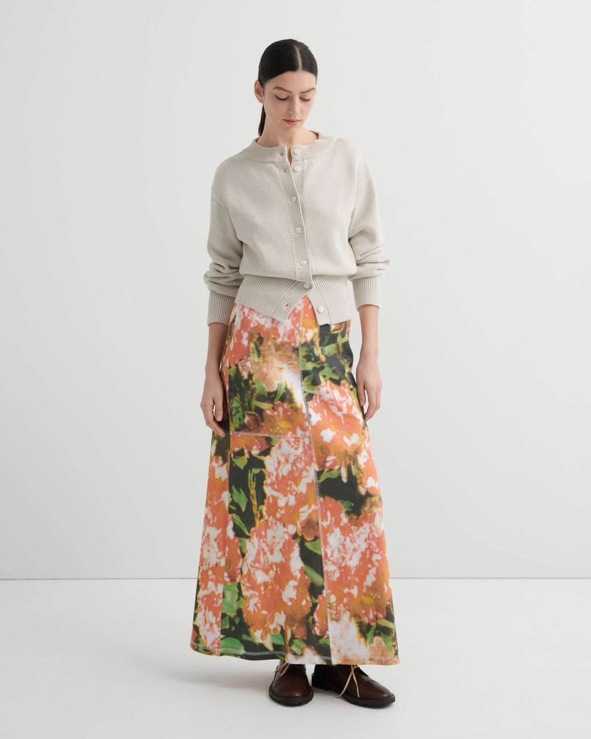 Kowtow Silhouette Cardigan - Oat Melange