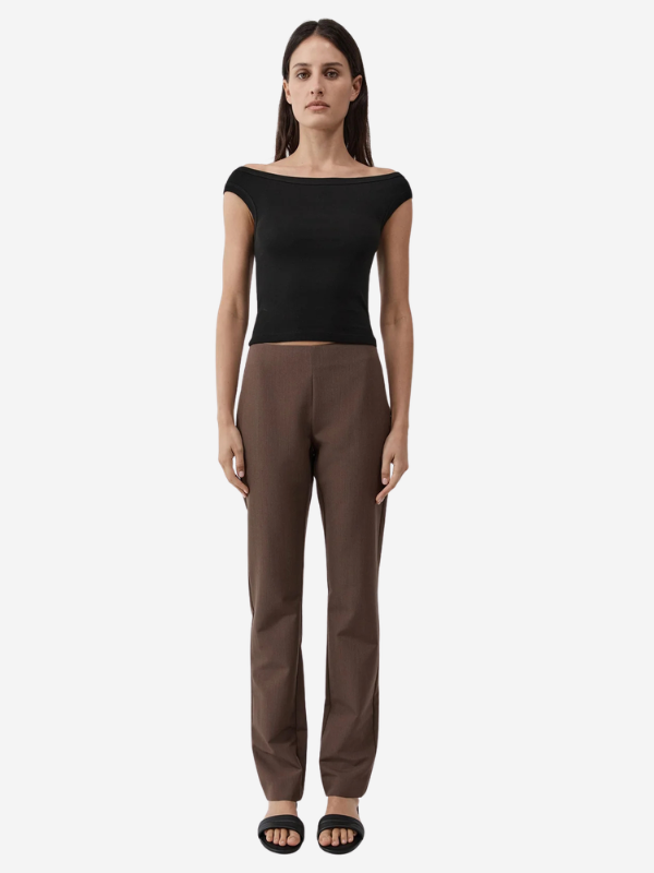 St. Agni Silk Canvas 90s Minimal Pants - Mud