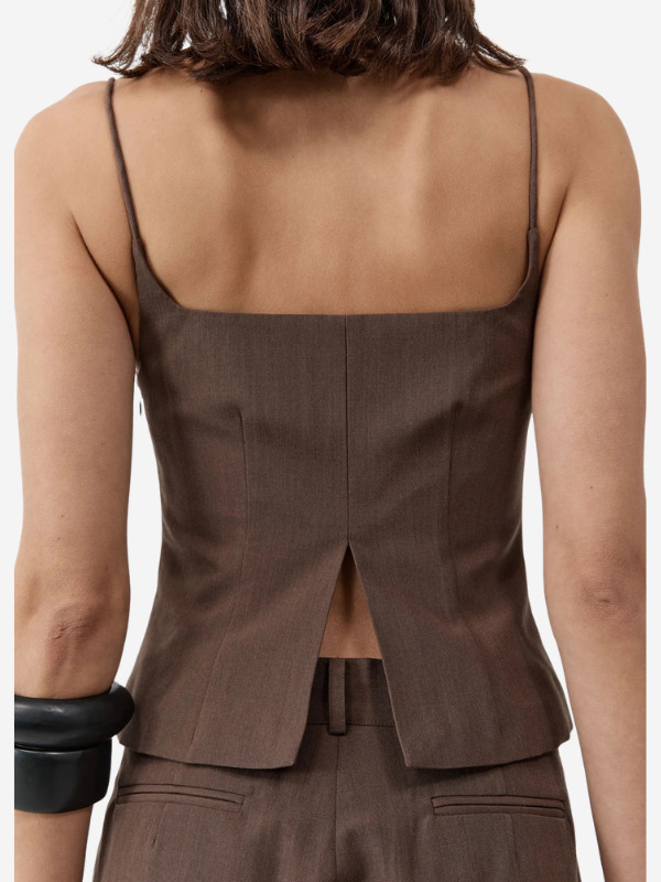 St. Agni Silk Canvas Cami - Mud