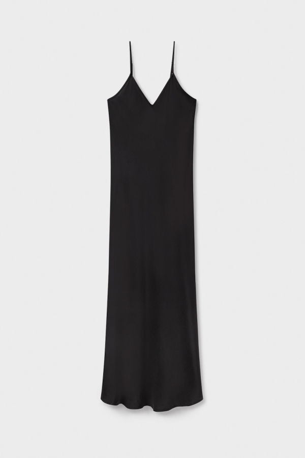 Silk Laundry 90S SLIP DRESS - BLACK