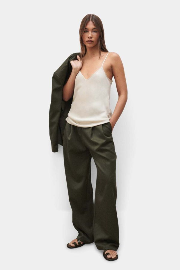 Silk Laundry BIAS CUT CAMI - HAZELNUT