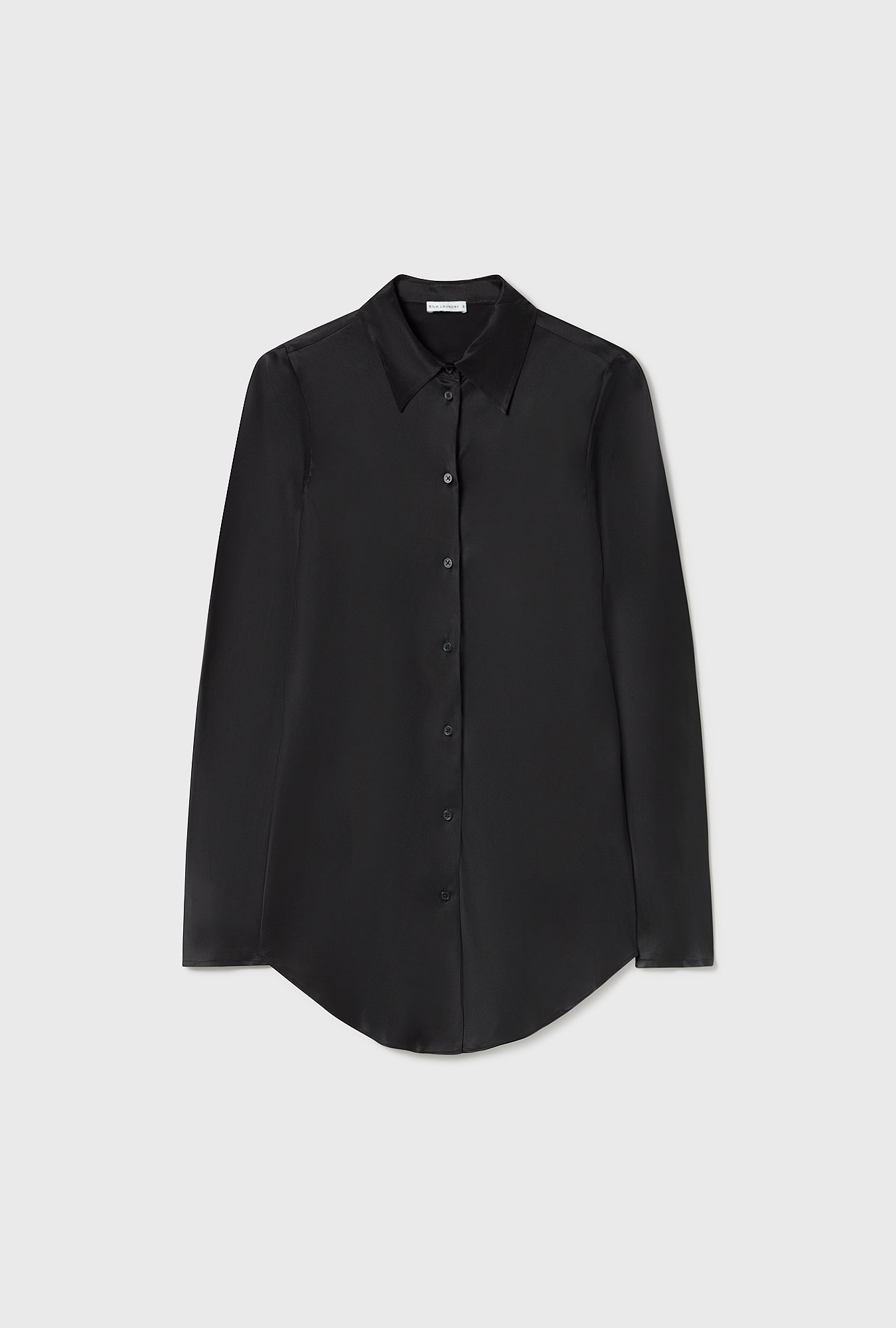 Silk Laundry BIAS CUT SHIRT - BLACK